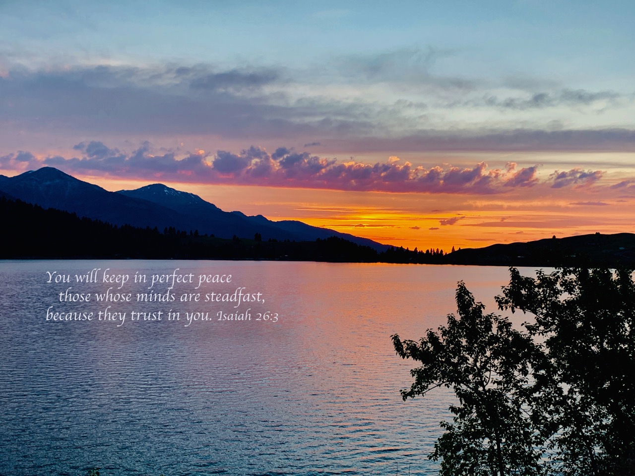 Wallowa lake sunset